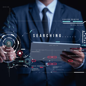 Recruiter using a laptop to help candidates find the next step in their career with our Premium Job Search Service